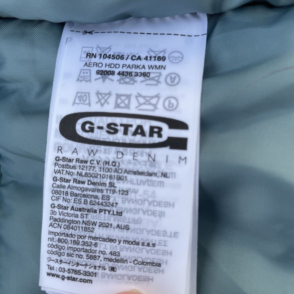 G-Star Khaki Hooded Puffer Coat - Picture 12 of 12